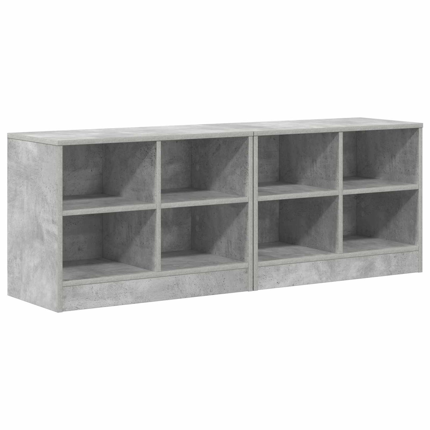 Bed kast 2 pcs Betongrijs 66 x 33 x 48 cm Bewerkt hout
