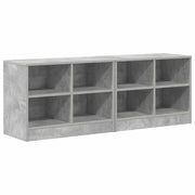 Bedkast 2 stuks 66x33x48 cm betongrijs bewerkt hout