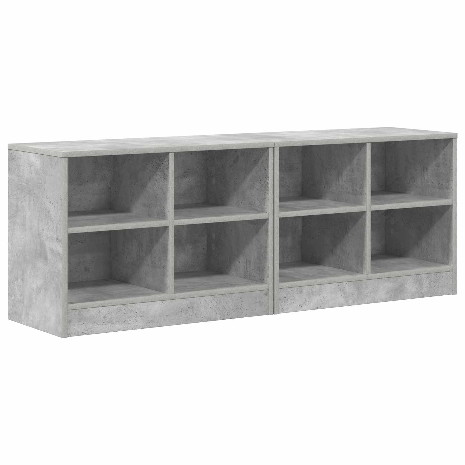Bed kast 2 pcs Betongrijs 66 x 33 x 48 cm Bewerkt hout