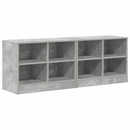 Bed kast 2 pcs Betongrijs 66 x 33 x 48 cm Bewerkt hout