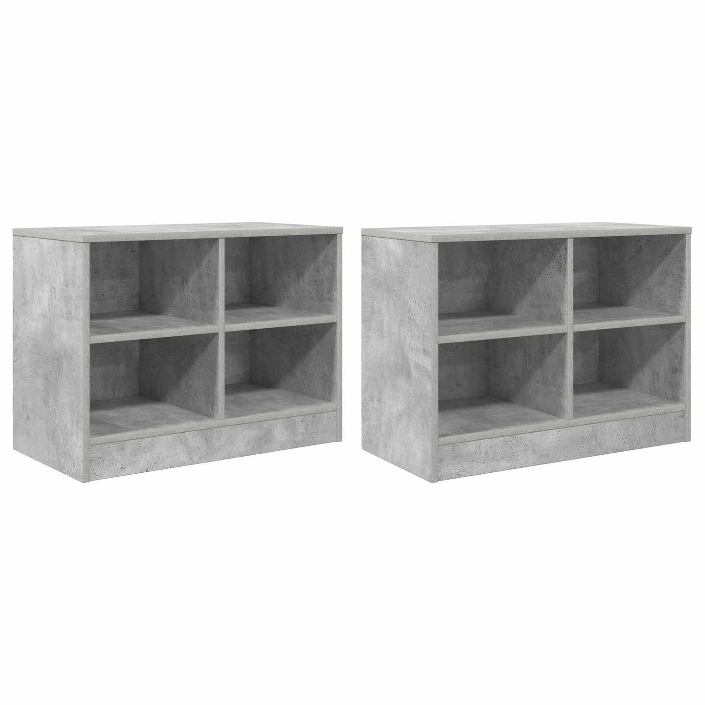 Bed kast 2 pcs Betongrijs 66 x 33 x 48 cm Bewerkt hout