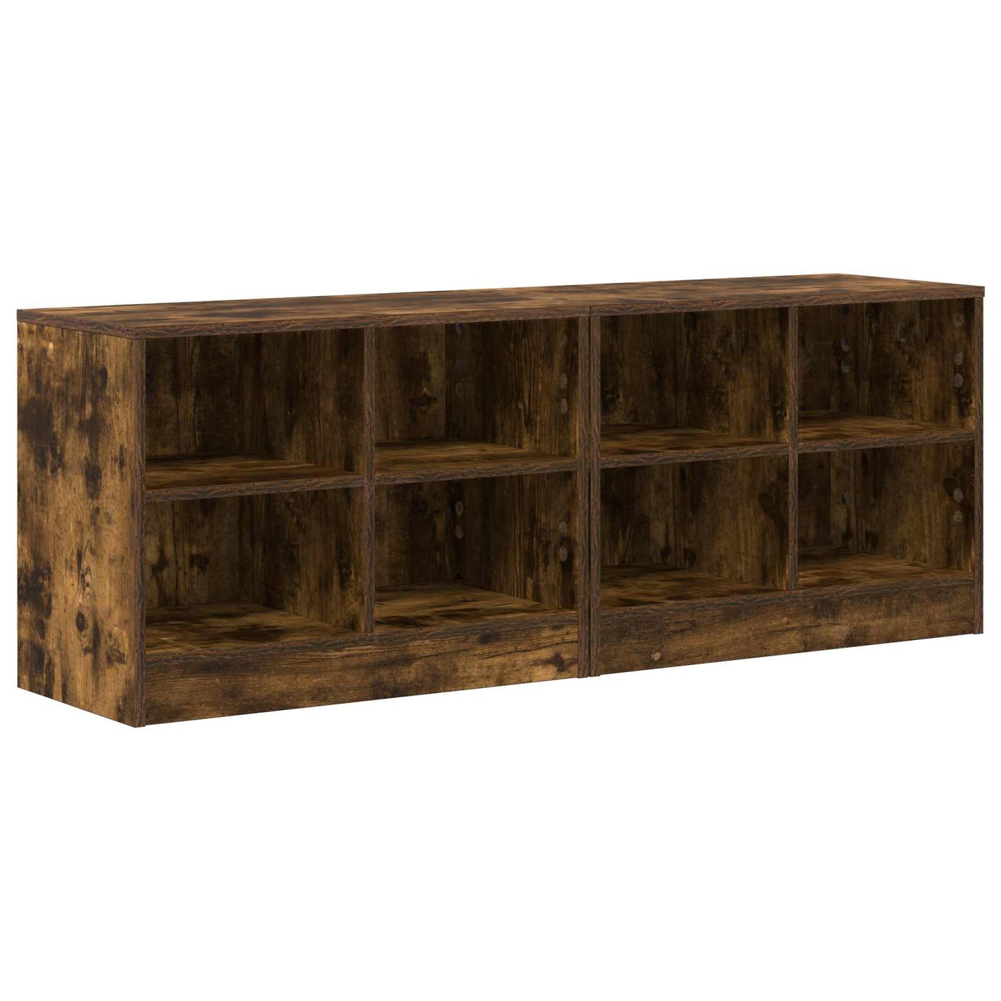 Bed kast 2 pcs Gerookt eiken 66 x 33 x 48 cm Bewerkt hout