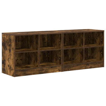 Bed kast 2 pcs Gerookt eiken 66 x 33 x 48 cm Bewerkt hout
