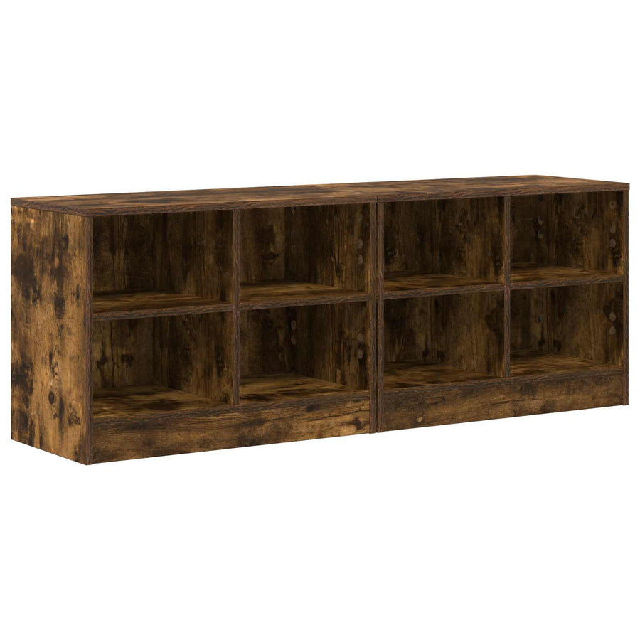 Bed kast 2 pcs Gerookt eiken 66 x 33 x 48 cm Bewerkt hout