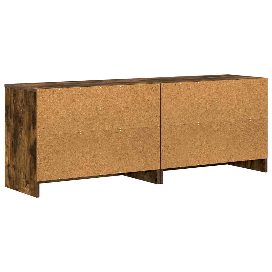 Bed kast 2 pcs Gerookt eiken 66 x 33 x 48 cm Bewerkt hout