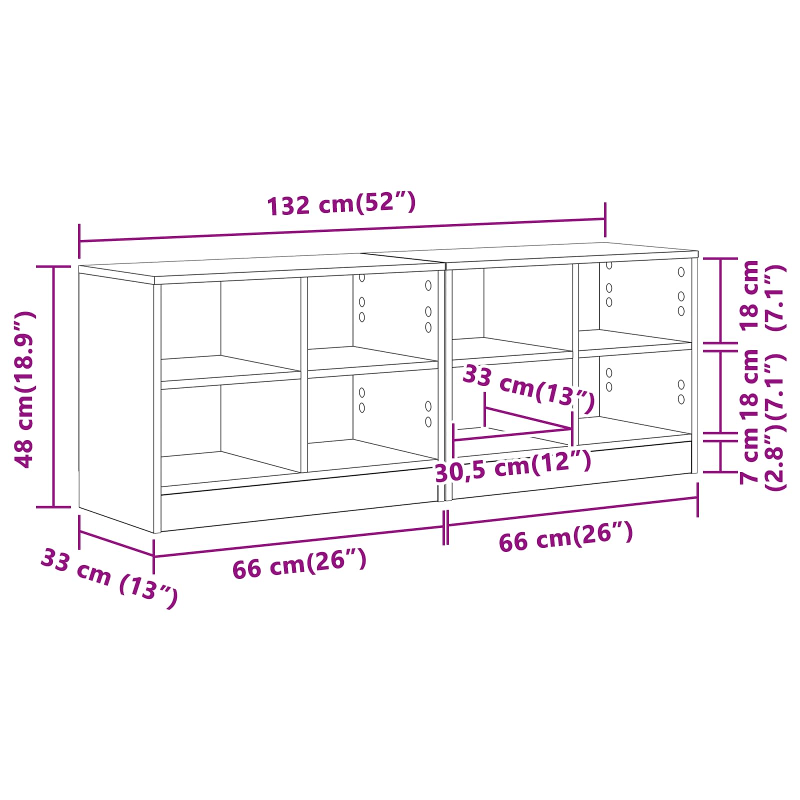 Bed kast 2 pcs Gerookt eiken 66 x 33 x 48 cm Bewerkt hout