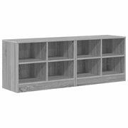 Bedkast 66x33x48 cm bewerkt hout grijs sonoma set van 2