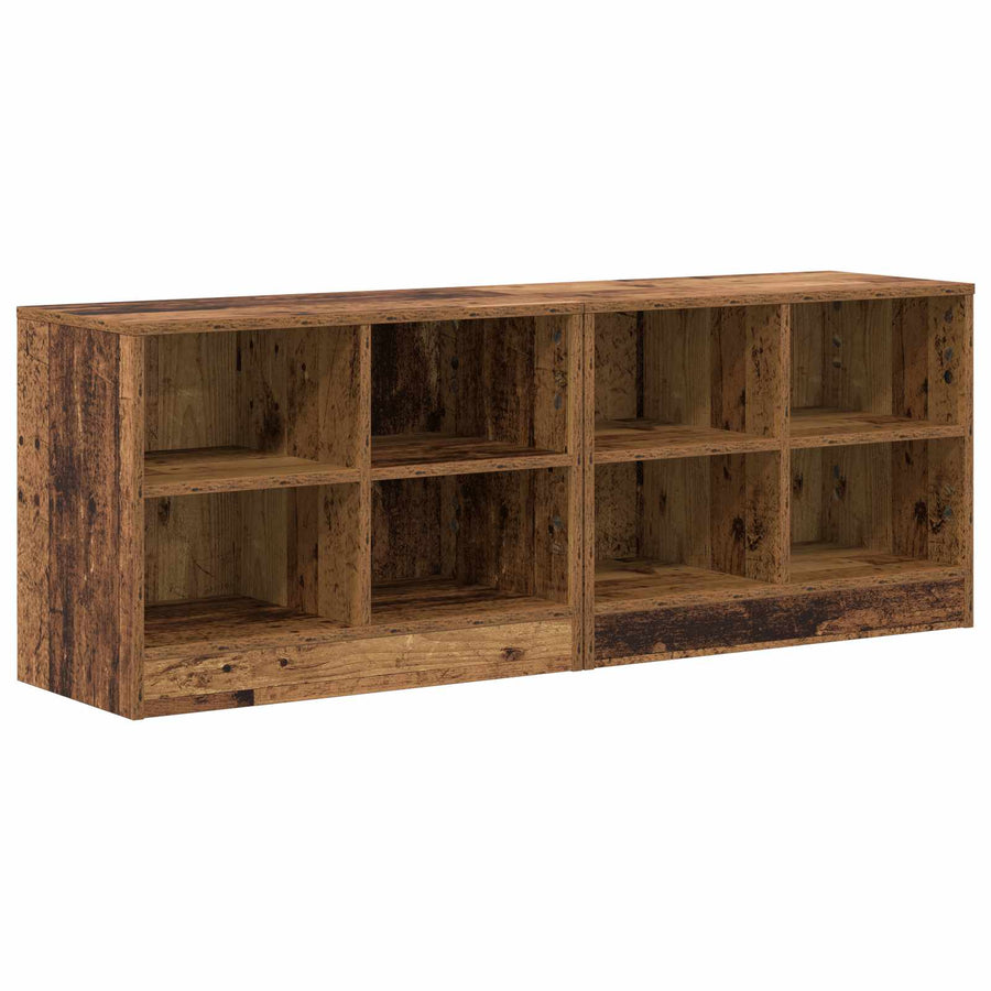 Bed kast met plank 2 pcs Oud hout 66 x 33 x 48 cm Bewerkt hout