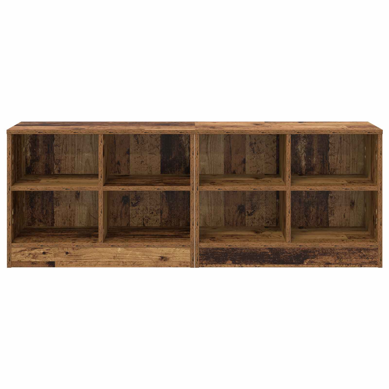 Bed kast met plank 2 pcs Oud hout 66 x 33 x 48 cm Bewerkt hout