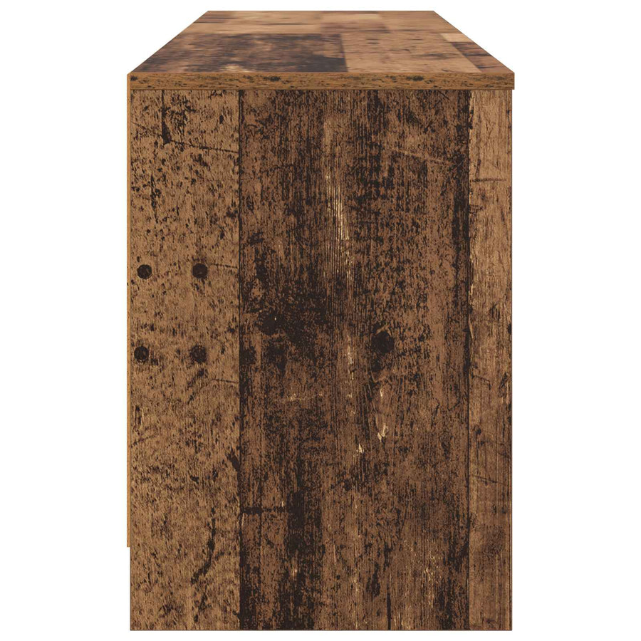 Bed kast met plank 2 pcs Oud hout 66 x 33 x 48 cm Bewerkt hout