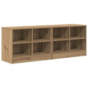 Bedkast 2 stuks 66x33x48 cm bewerkt hout Artisanaal eiken