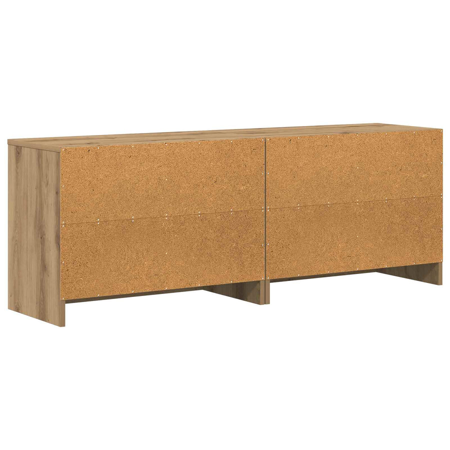 Bed kast 2 pcs Artisanaal eiken 66 x 33 x 48 cm Bewerkt hout