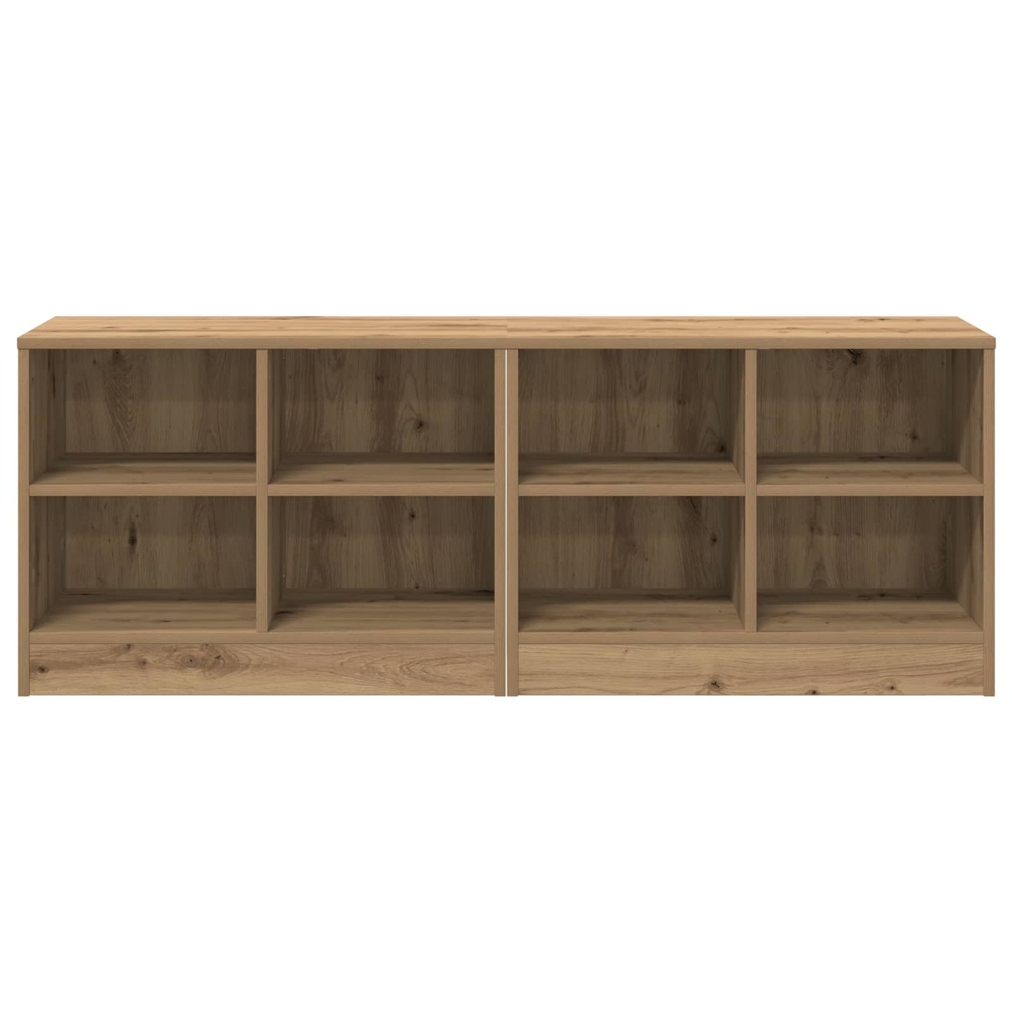 Bed kast 2 pcs Artisanaal eiken 66 x 33 x 48 cm Bewerkt hout
