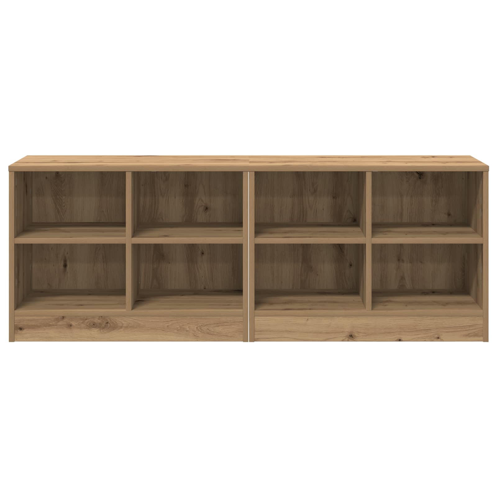 Bed kast 2 pcs Artisanaal eiken 66 x 33 x 48 cm Bewerkt hout