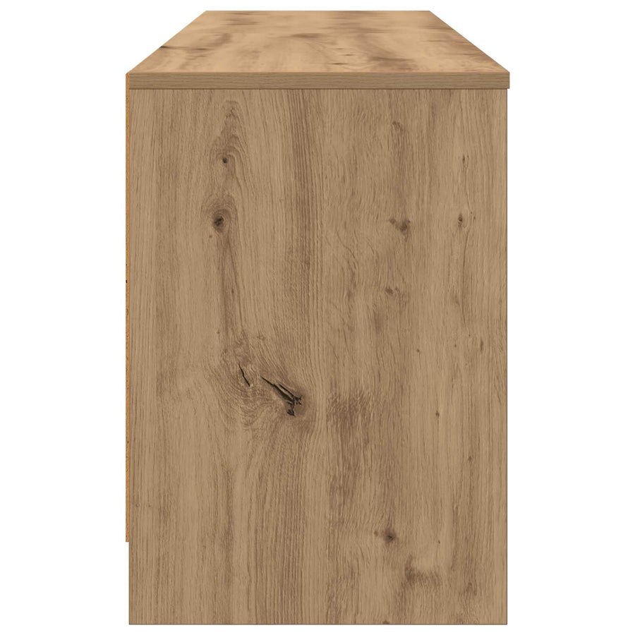Bed kast 2 pcs Artisanaal eiken 66 x 33 x 48 cm Bewerkt hout