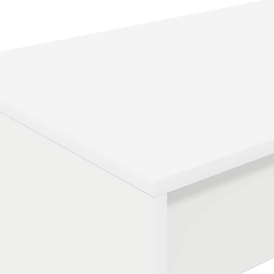 Bed Bureau Wit 100 x 45 x 75 cm Bewerkt hout