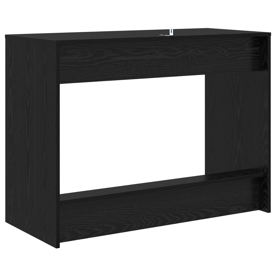 Bed Bureau Zwart Eiken 100 x 45 x 75 cm Bewerkt hout