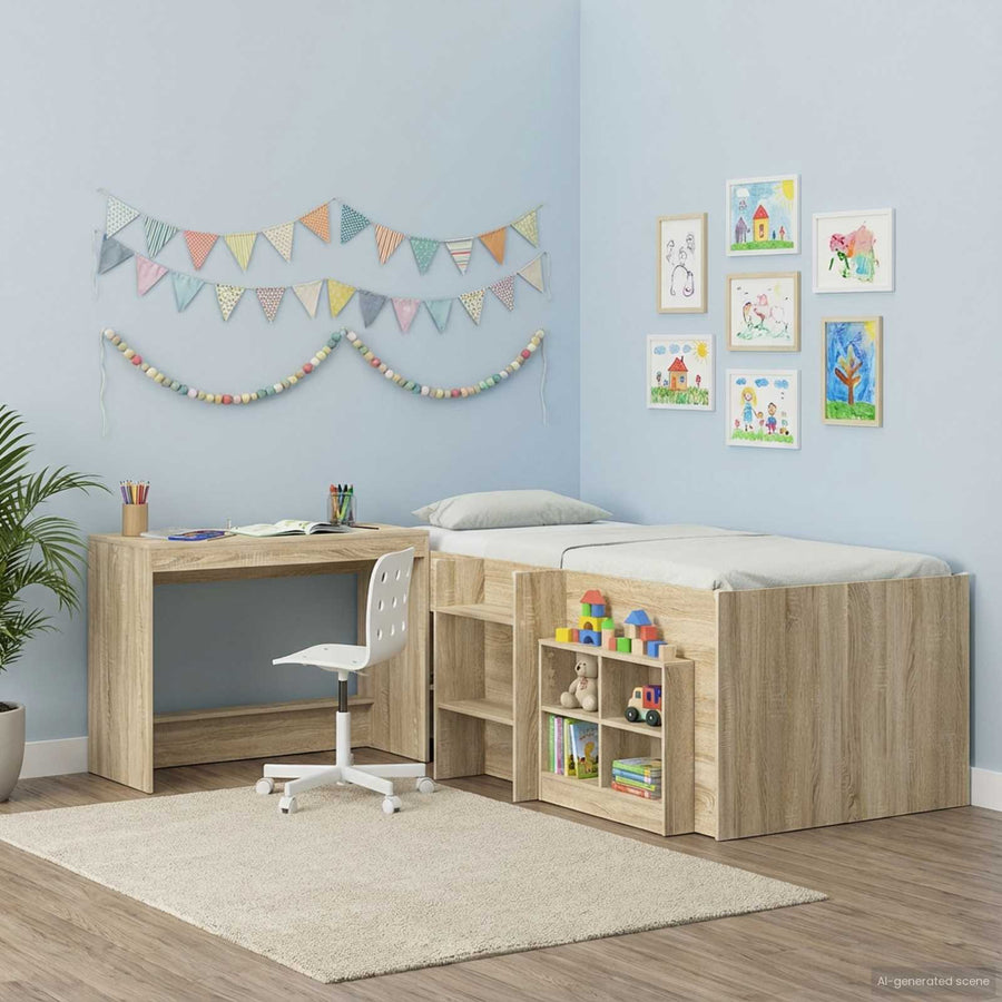 Bed Bureau Sonoma Eiken 100 x 45 x 75 cm Bewerkt hout