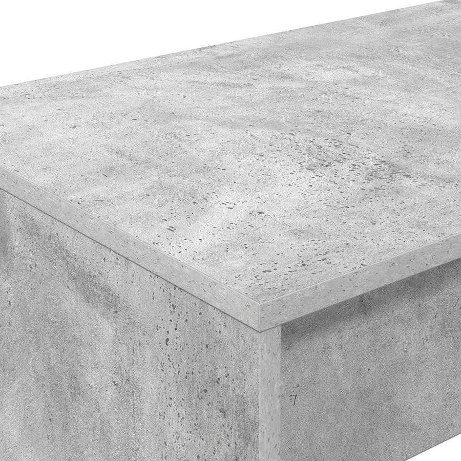 Bed Bureau Beton Grijs 100 x 45 x 75 cm Bewerkt hout