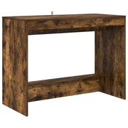 Bed bureau 100x45x75 cm gerookt eiken bewerkt hout