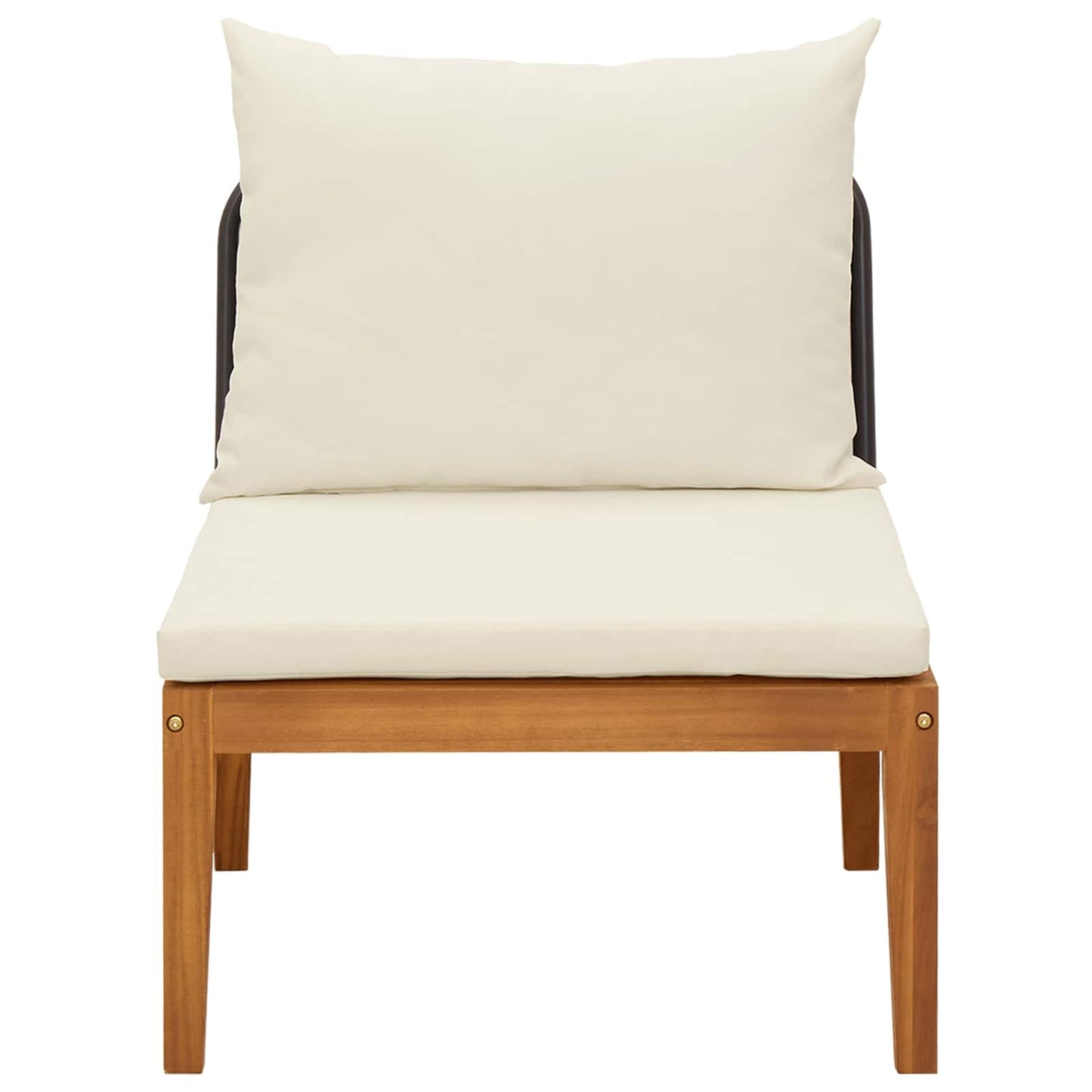 Tuin Midden Sofa met Kussens Massief acaciahout & touw Naturel