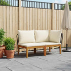 Loungeset acaciahout touw met kussens