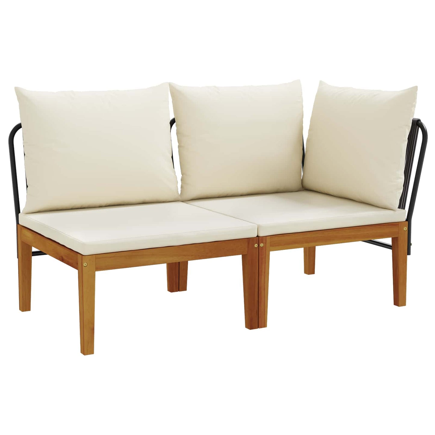 2 st Tuin Loungeset met Kussens Massief acaciahout & touw