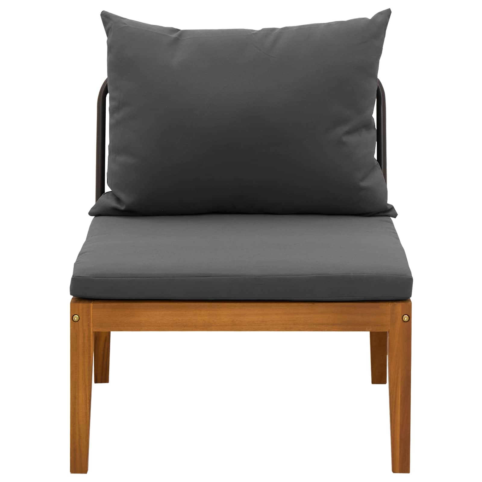 Tuin Midden Sofa met Kussens Massief acaciahout & touw Naturel