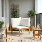 Hoekbank acaciahout touw 70x70x65 cm naturel