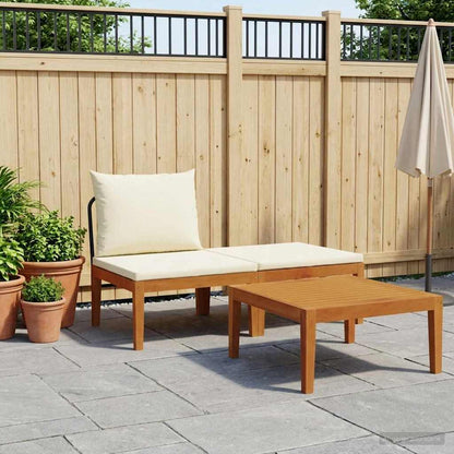 3 st Tuin Loungeset met Kussens Massief acaciahout & touw
