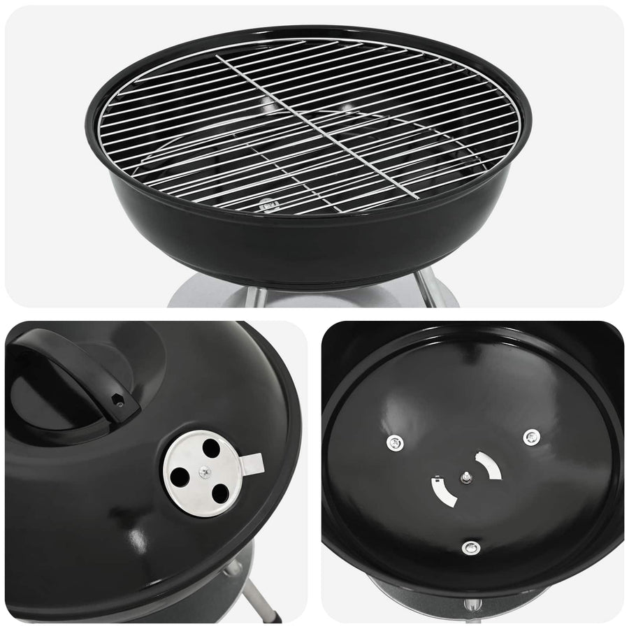 Houtskool Grill Zwart 36,5 x 36,5 x 40 cm