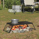Camping grill opvouwbaar zwart 68x30x17 cm