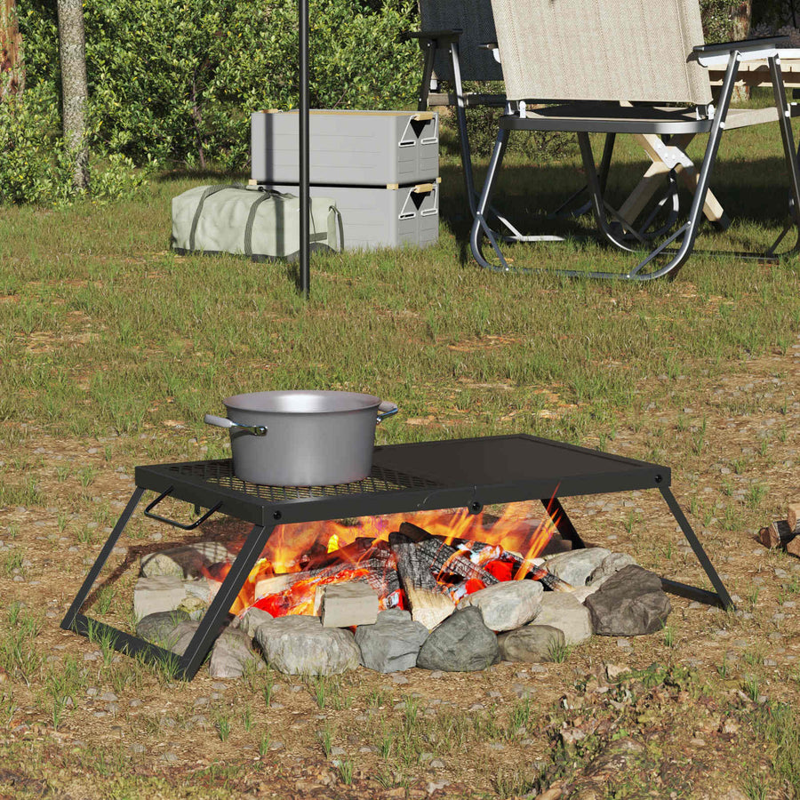 Opvouwbare Camping Grill Zwart 31,5 x 26,5 x 4 cm
