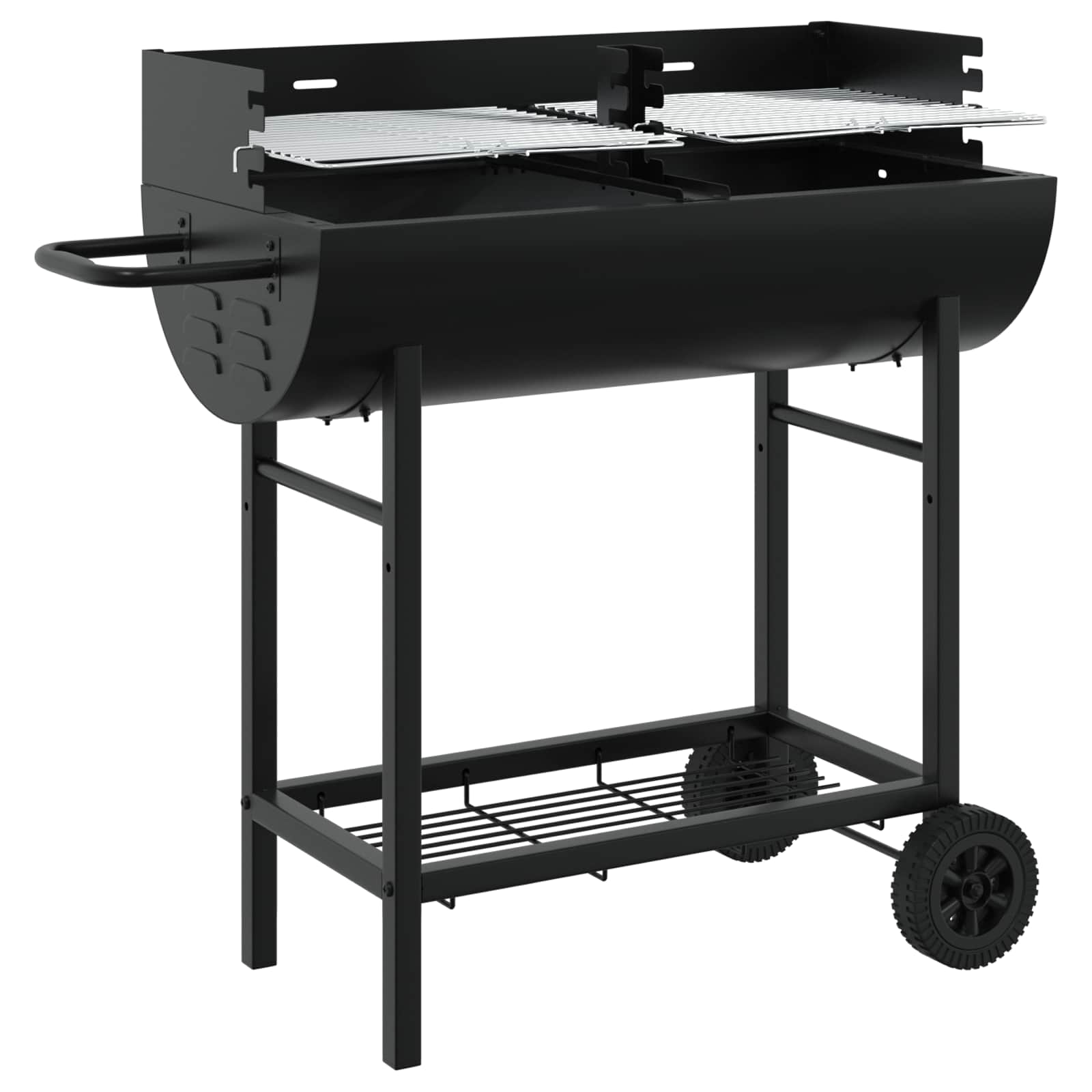 Houtskoolbarbecue Verstelbaar Zwart 96,5 x 42,5 x 88,5 cm