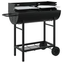 Houtskoolbarbecue Verstelbaar Zwart 96,5 x 42,5 x 88,5 cm