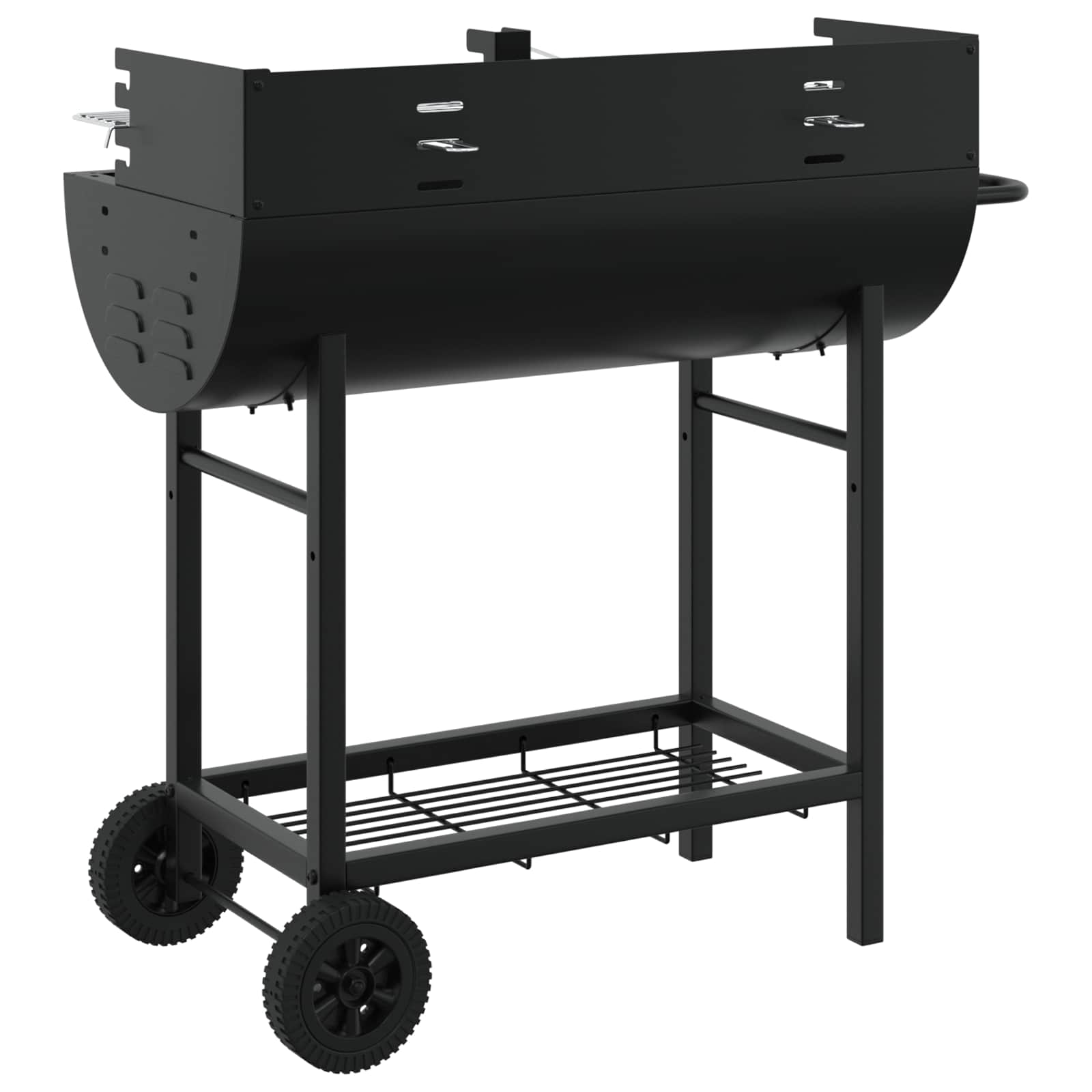 Houtskoolbarbecue Verstelbaar Zwart 96,5 x 42,5 x 88,5 cm
