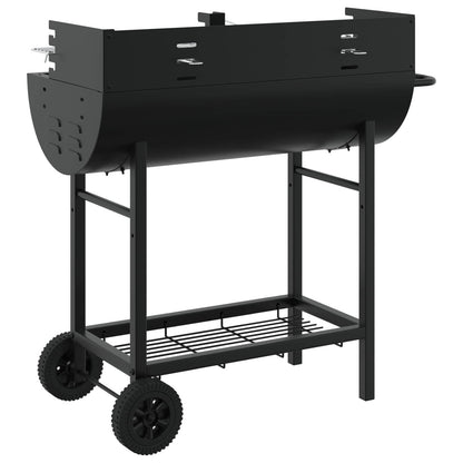 Houtskoolbarbecue Verstelbaar Zwart 96,5 x 42,5 x 88,5 cm