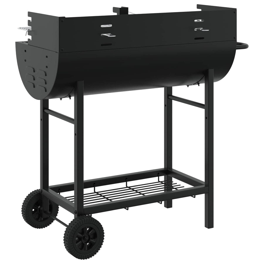 Houtskoolbarbecue Verstelbaar Zwart 96,5 x 42,5 x 88,5 cm
