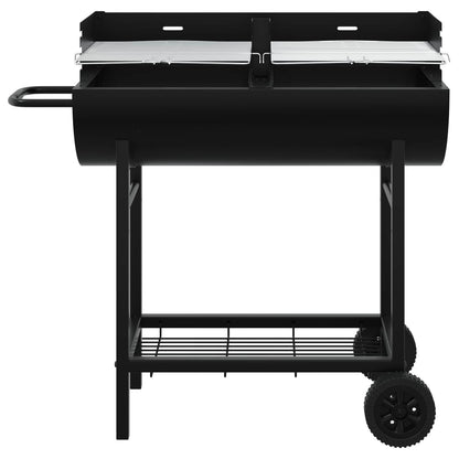 Houtskoolbarbecue Verstelbaar Zwart 96,5 x 42,5 x 88,5 cm