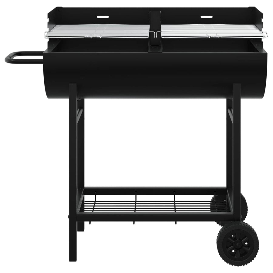 Houtskoolbarbecue Verstelbaar Zwart 96,5 x 42,5 x 88,5 cm