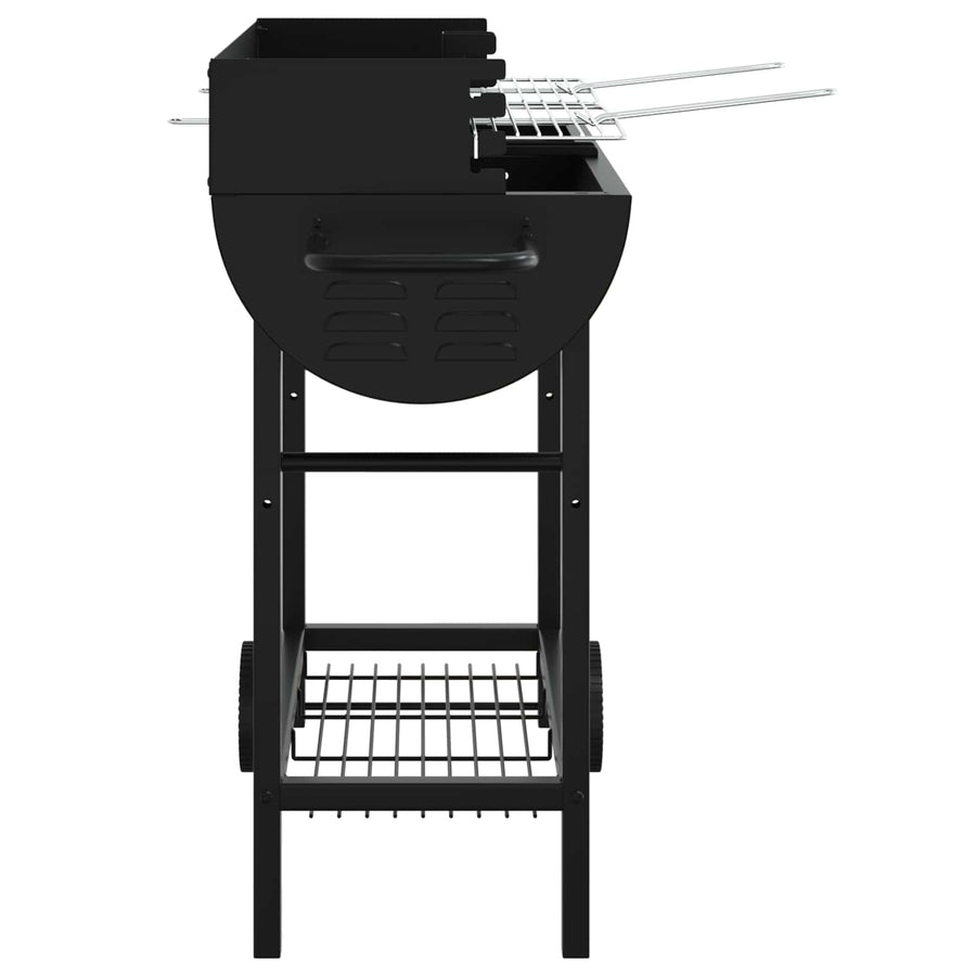 Houtskoolbarbecue Verstelbaar Zwart 96,5 x 42,5 x 88,5 cm