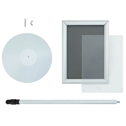 Pedestal Posterstand Zilver 33 x 33 x 126 cm PVC en staal