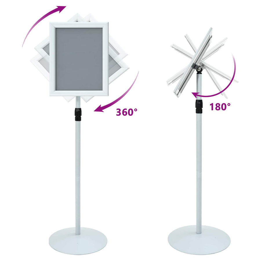 Pedestal Posterstand Zilver 33 x 33 x 126 cm PVC en staal