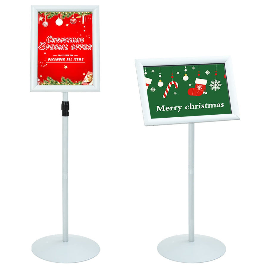 Pedestal Posterstand Zilver 33 x 33 x 126 cm PVC en staal