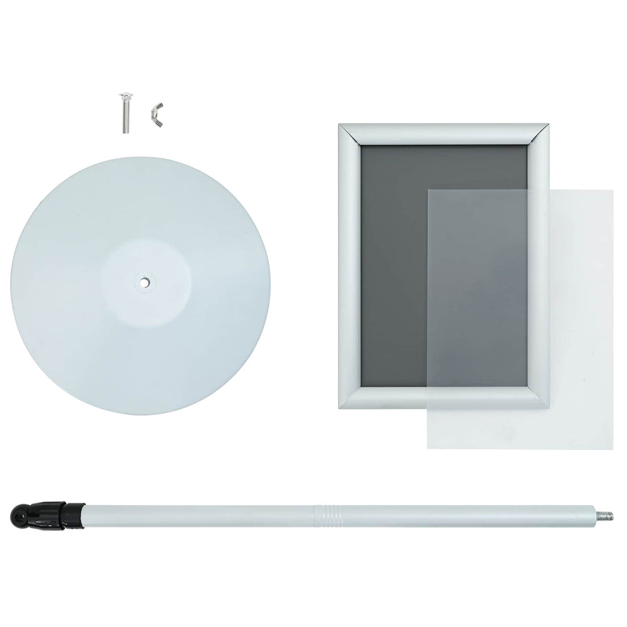 Pedestal Posterstand Zilver 33 x 33 x 123 cm PVC en staal