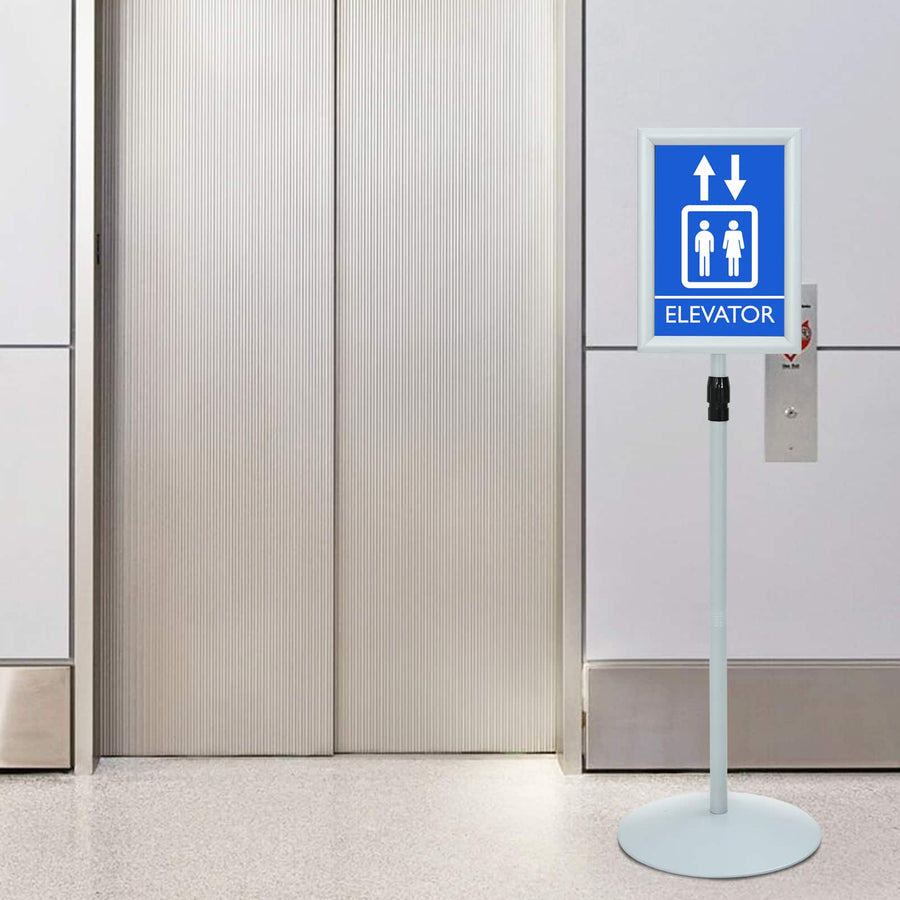 Pedestal Posterstand Zilver 33 x 33 x 123 cm PVC en staal