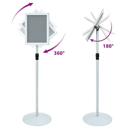 Pedestal Posterstand Zilver 33 x 33 x 123 cm PVC en staal
