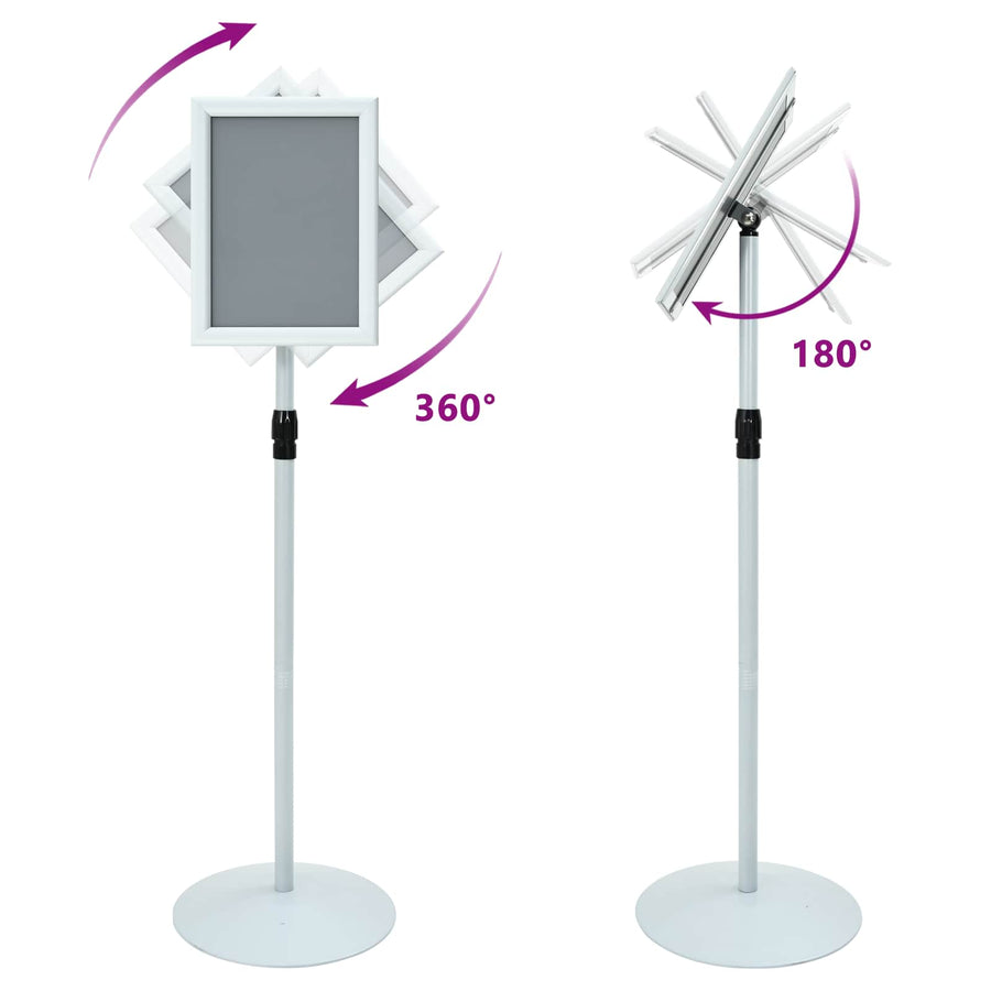 Pedestal Posterstand Zilver 33 x 33 x 123 cm PVC en staal