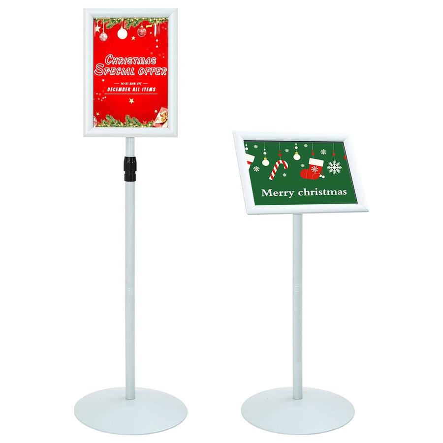 Pedestal Posterstand Zilver 33 x 33 x 123 cm PVC en staal