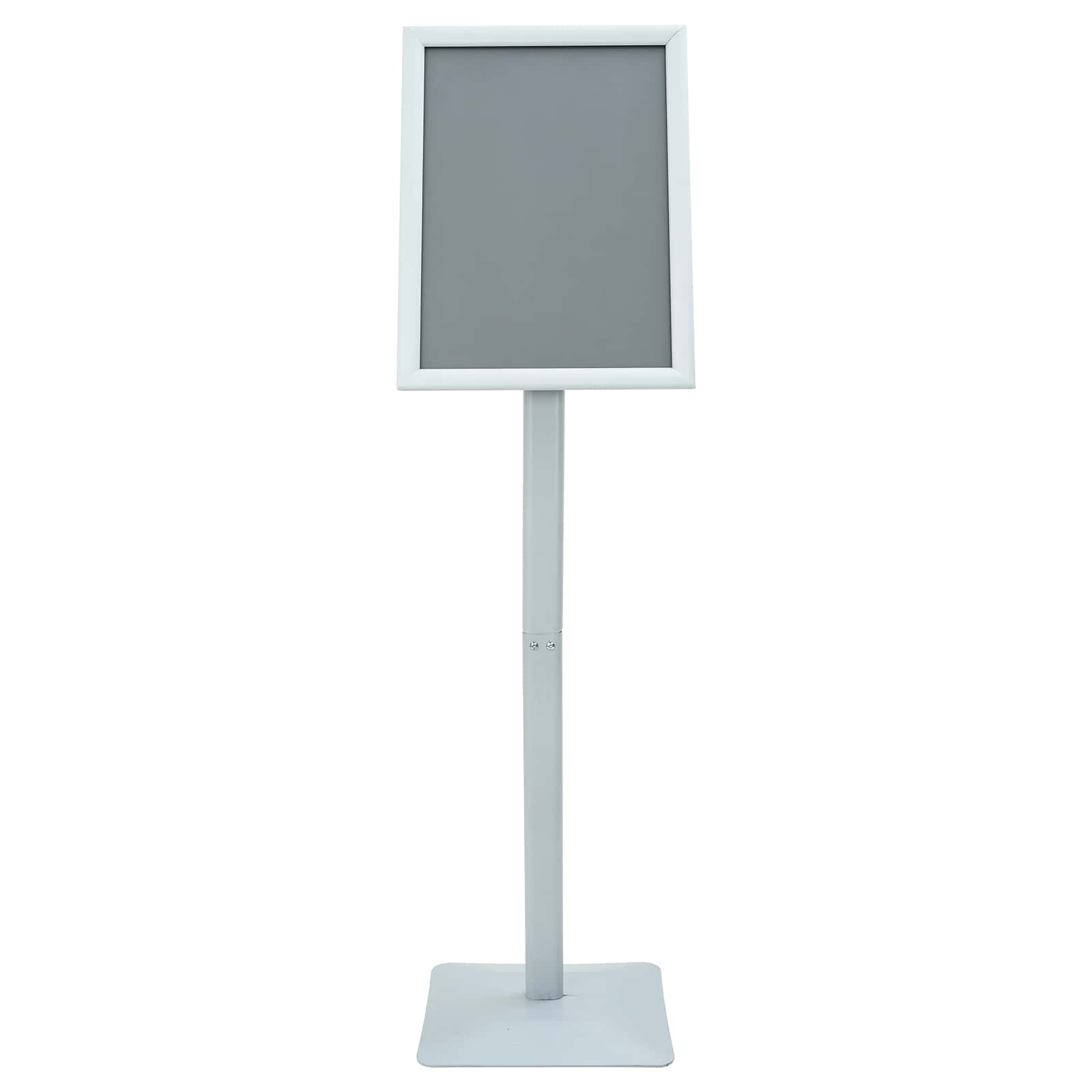 Pedestal Posterstand Zilver 32,5 x 27 x 126 cm PVC en gietijzer
